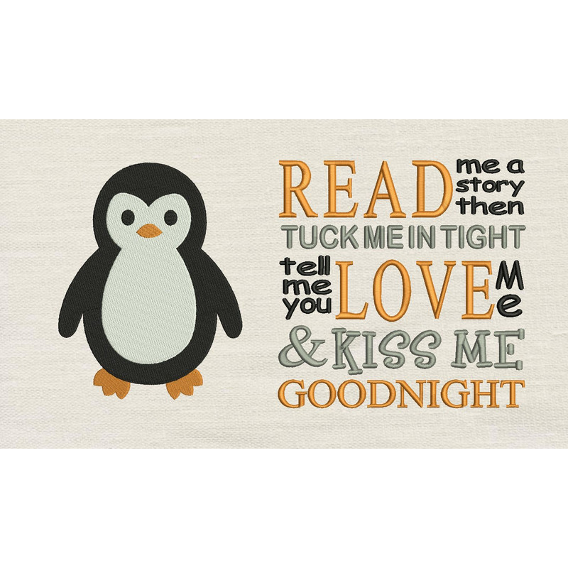 Baby Penguin With Read Me A Story 2 Designs Reading Pillow 0
