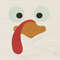 Turkey Face Embroidery Design 3 Sizes INSTANT D0WNL0A 0