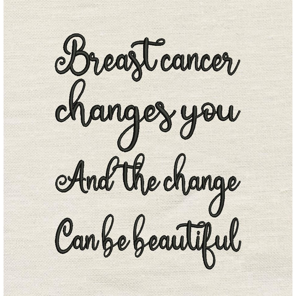 Breast Cancer Embroidery Design 3 Sizes INSTANT D0WNL0AD 0