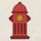 Fire Hydrant Embroidery Design 3 Sizes INSTANT D0WNL0A 0