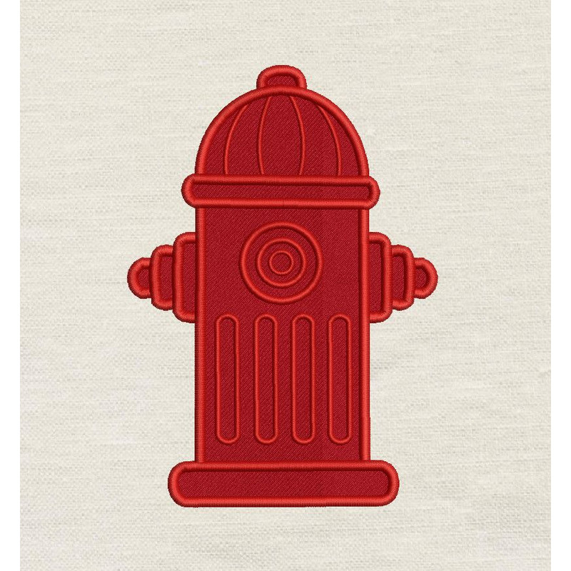 Fire Hydrant Applique Embroidery Design 3 Sizes V2INSTANT D0WNL0A 0