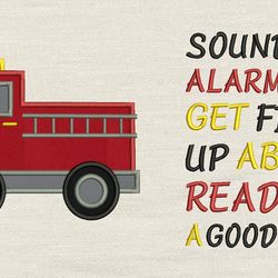 fire truck with sound the alarm 2 designs reading pillow v2-instant d0wnl0ad