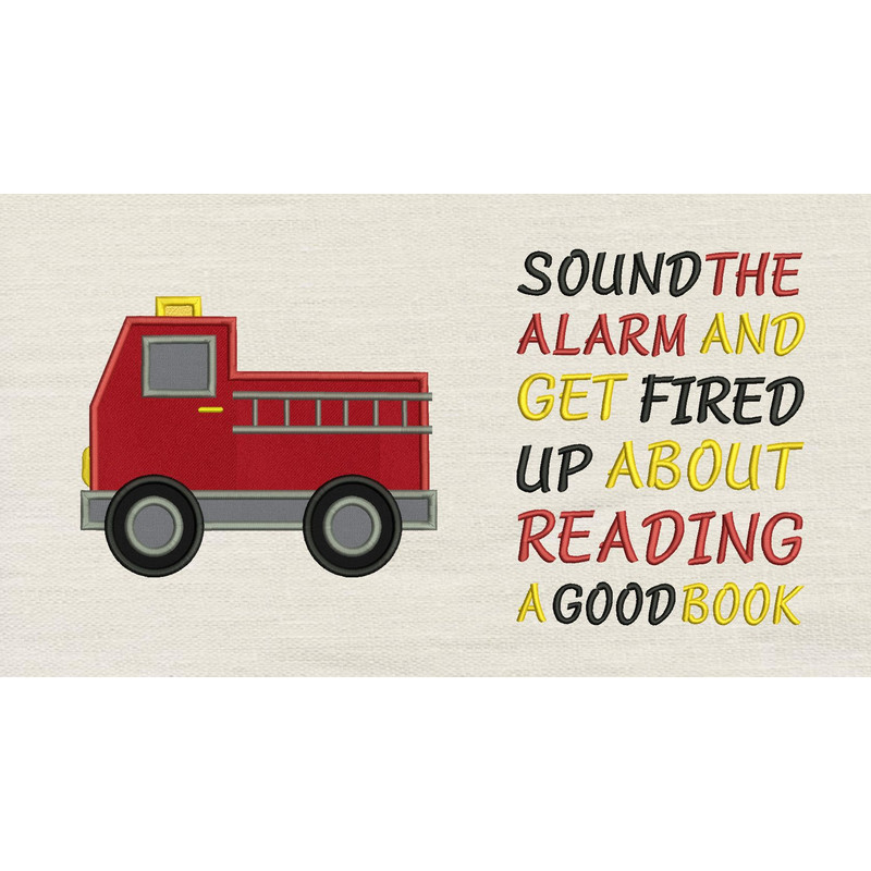 Fire Truck With Sound The Alarm 2 Designs Reading Pillow V2INSTANT D0WNL0AD 0