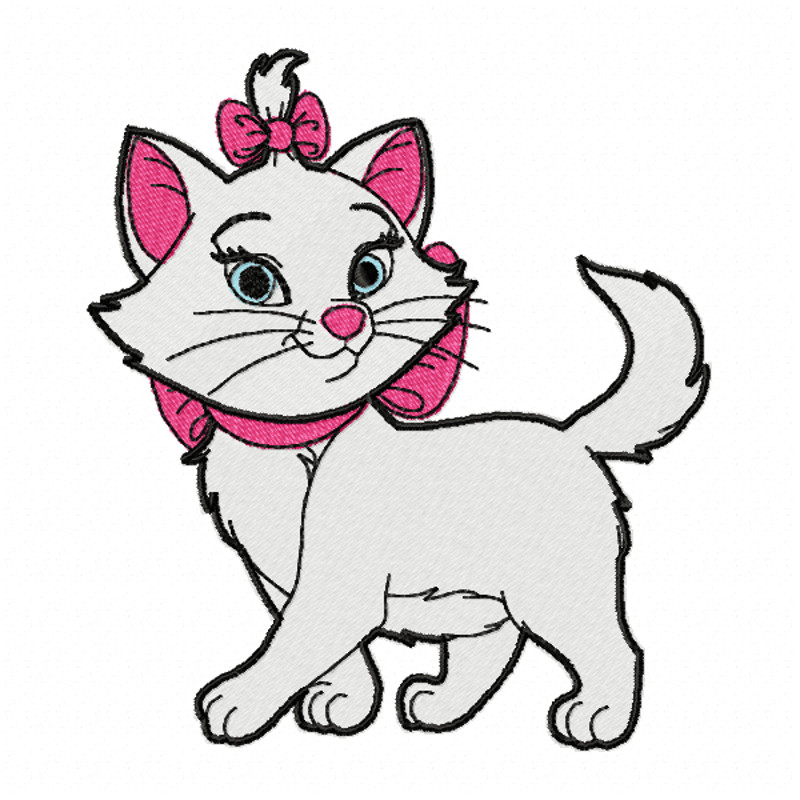 Cat Marie Embroidery Design INSTANT D0WNL0AD 0