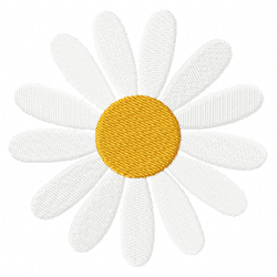 daisy flower embroidery design 3 sizes -instant d0wnl0a
