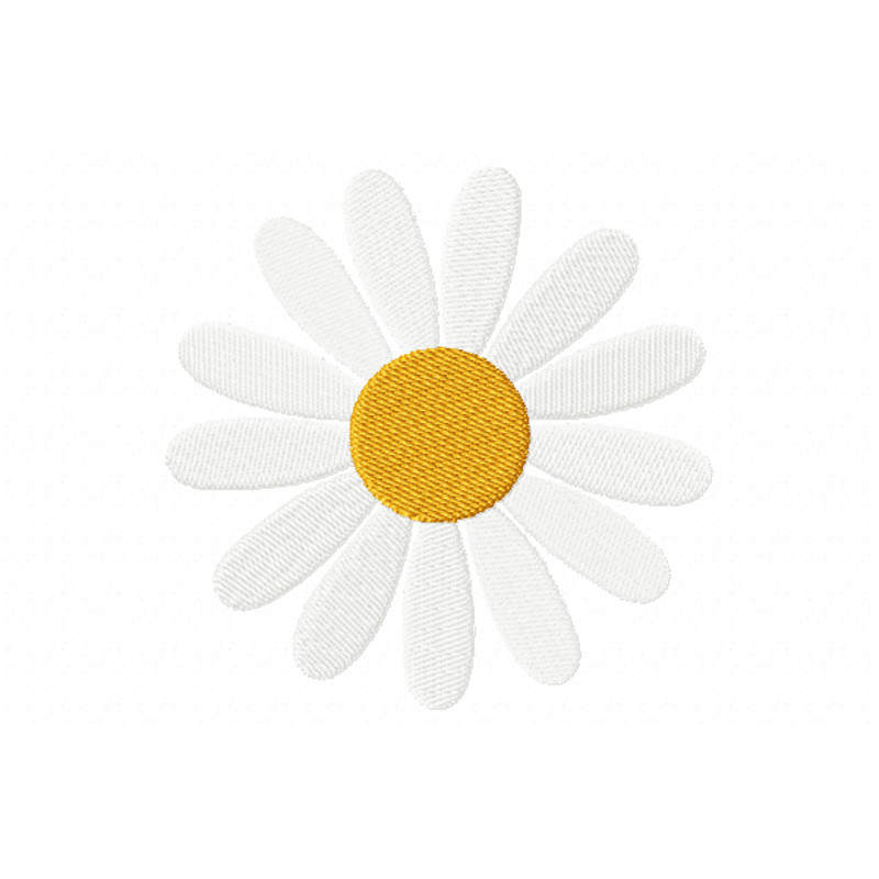 Daisy Flower Embroidery Design 3 Sizes INSTANT D0WNL0A 0