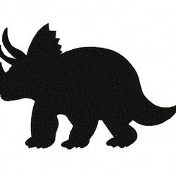 triceratops embroidery design 3 sizes -instant d0wnl0a