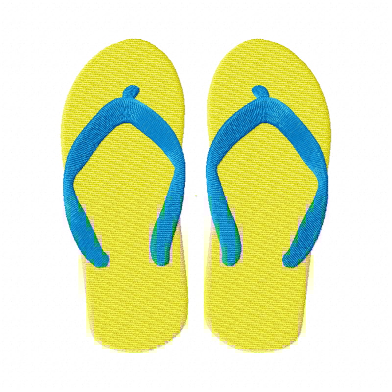 Flip Flops Embroidery Design 3 Sizes INSTANT D0WNL0A 0