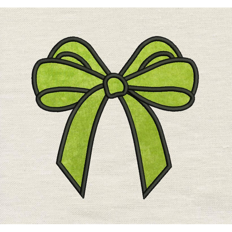 Side Bow Applique Embroidery Design 3 Sizes INSTANT D0WNL0A 2 0