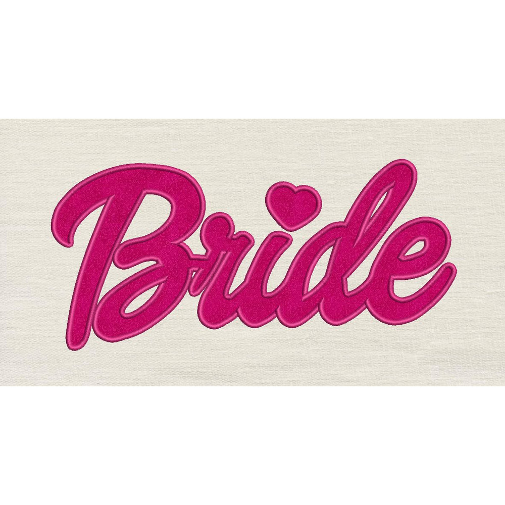 Bride Applique Embroidery Design 3 Sizes INSTANT D0WNL0A 0