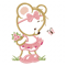 Cute Girl Bear Embroidery Design INSTANT D0WNL0AD 0