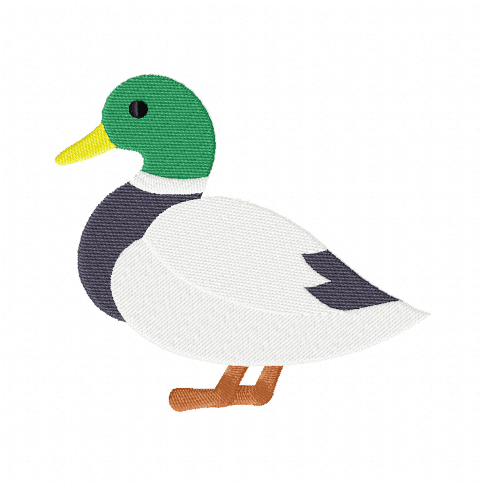 Mallard Duck Embroidery Design 3 Sizes INSTANT D0WNL0A 0