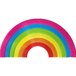 rainbow embroidery design -instant d0wnl0ad