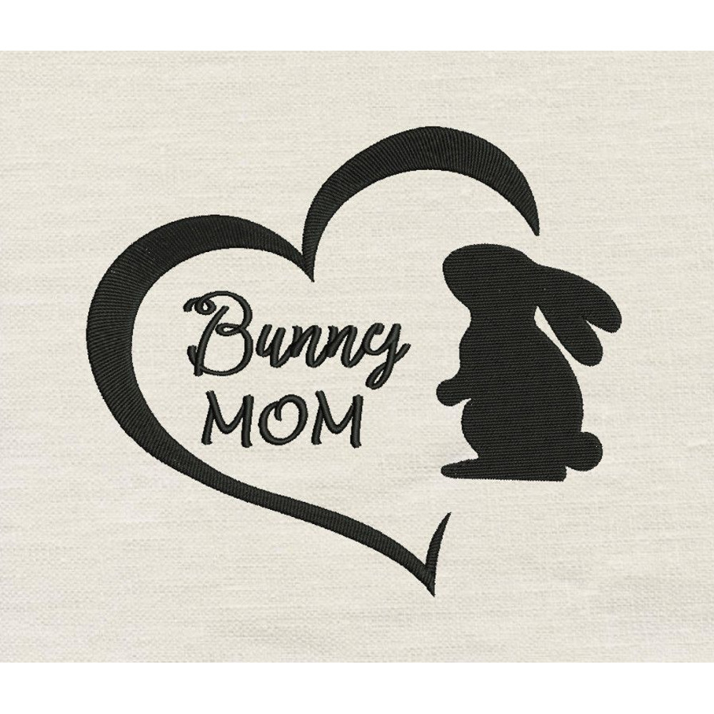 Bunny Mom Embroidery Design 3 Sizes INSTANT D0WNL0A 0
