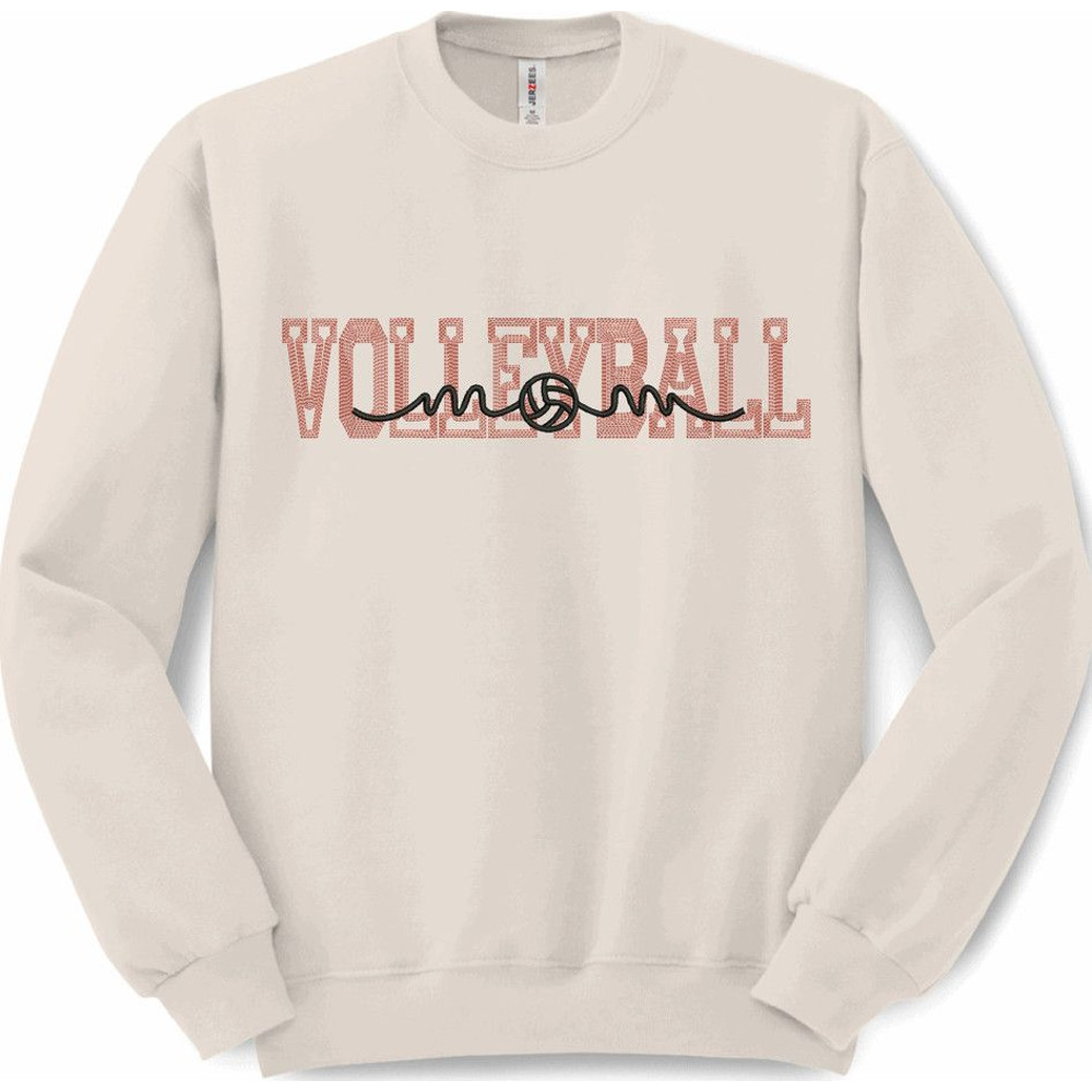 Volleyball Mom Embroidery Design 3 Sizes INSTANT D0WNL0AD 0