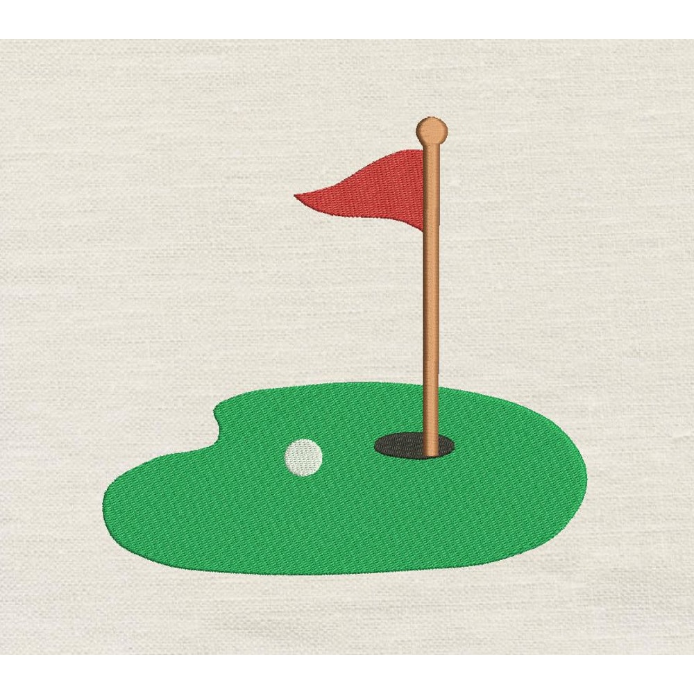 Golf Course Embroidery Design 3 Sizes INSTANT D0WNL0AD 0