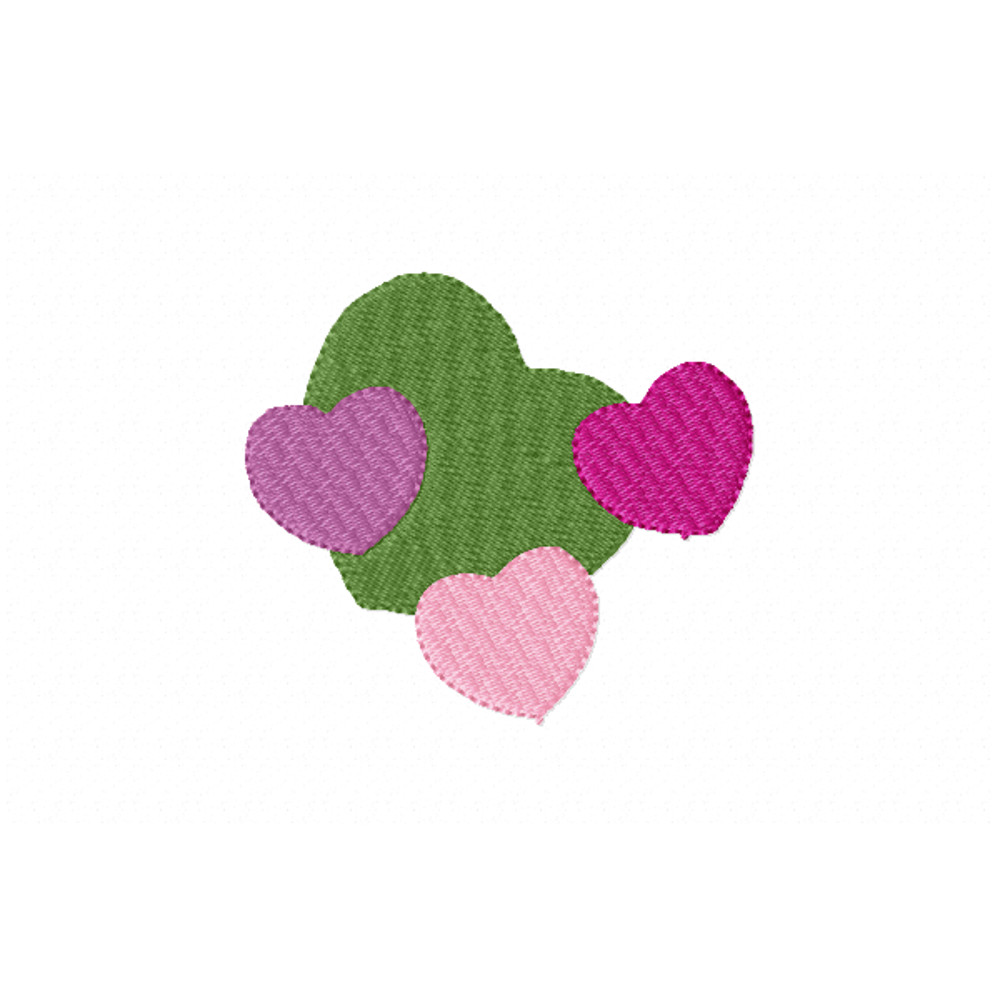 Hearts Embroidery Design INSTANT D0WNL0AD 0