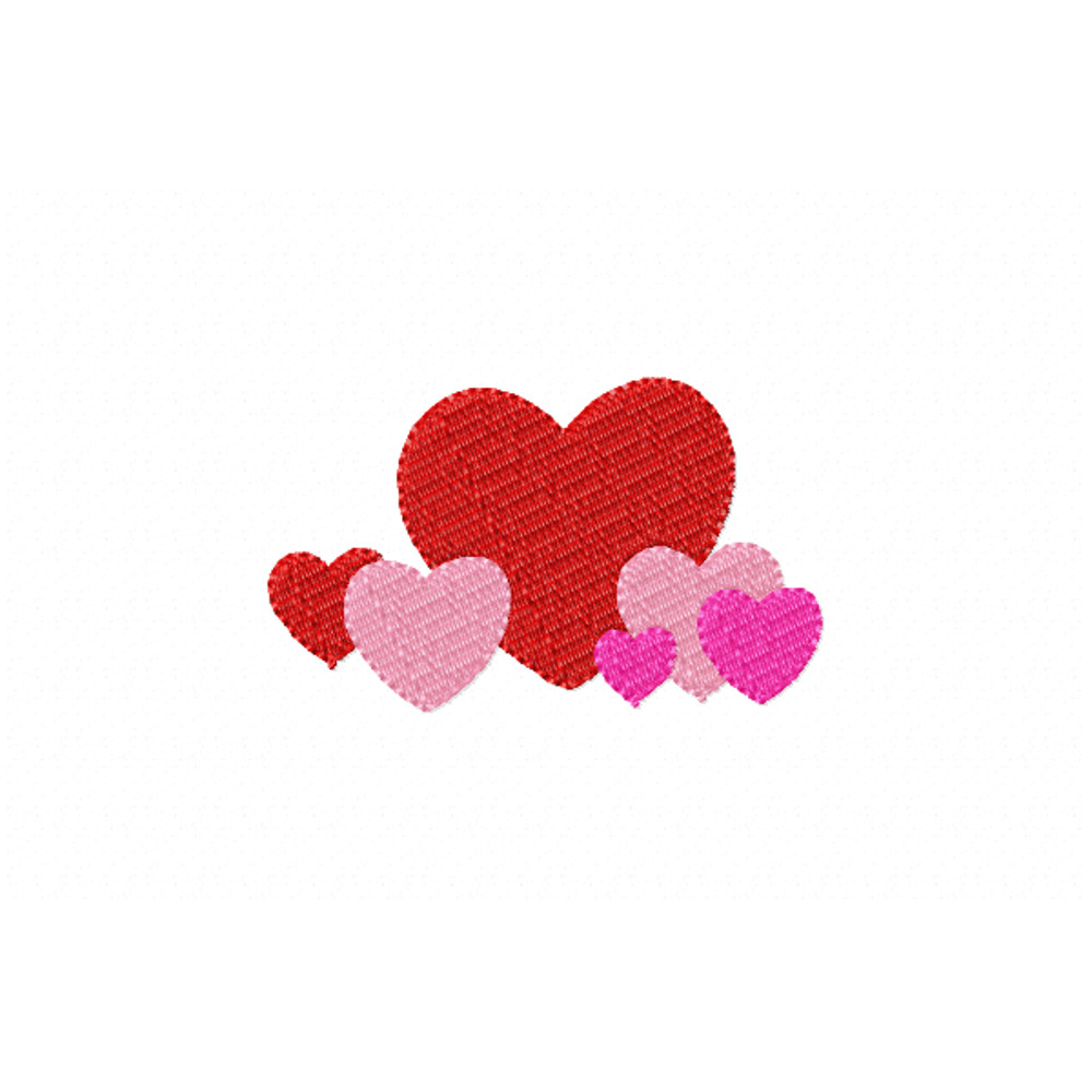 Hearts Embroidery Design INSTANT D0WNL0AD 2 0
