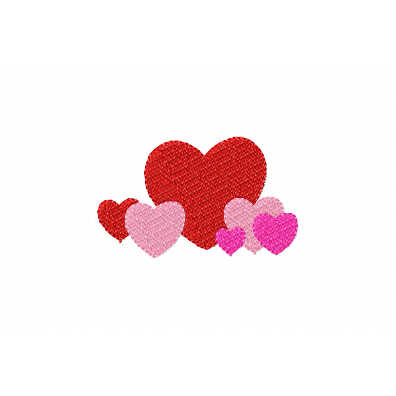 Hearts Embroidery Design INSTANT D0WNL0AD 2 0