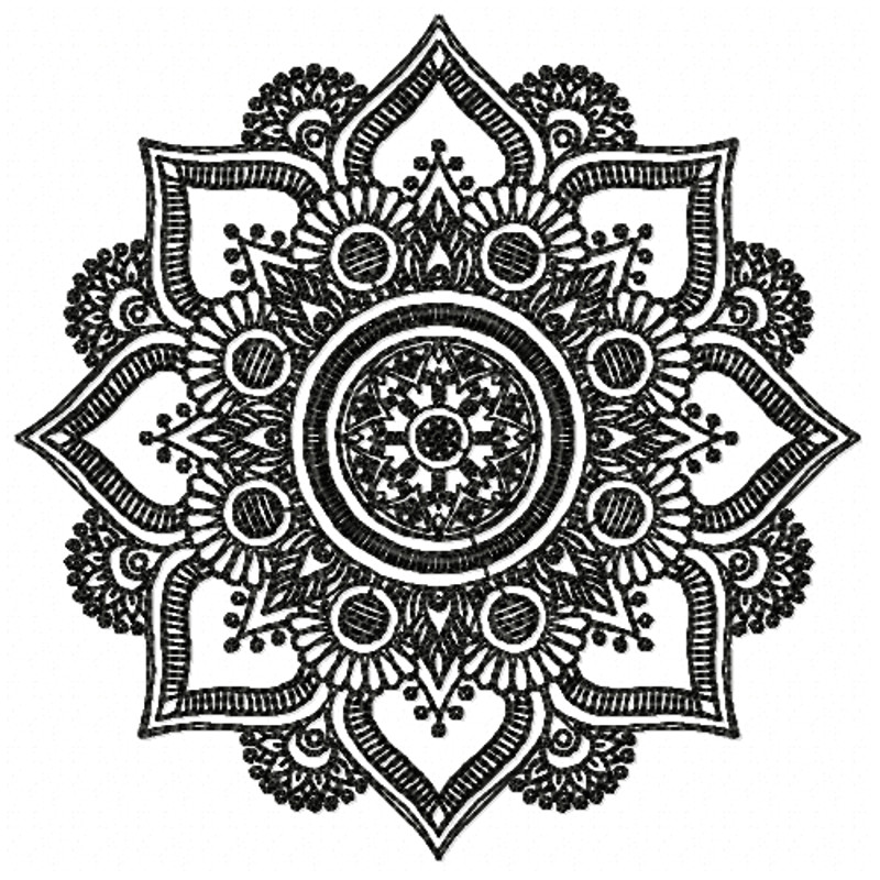 Mandala Embroidery Design INSTANT D0WNL0AD 0