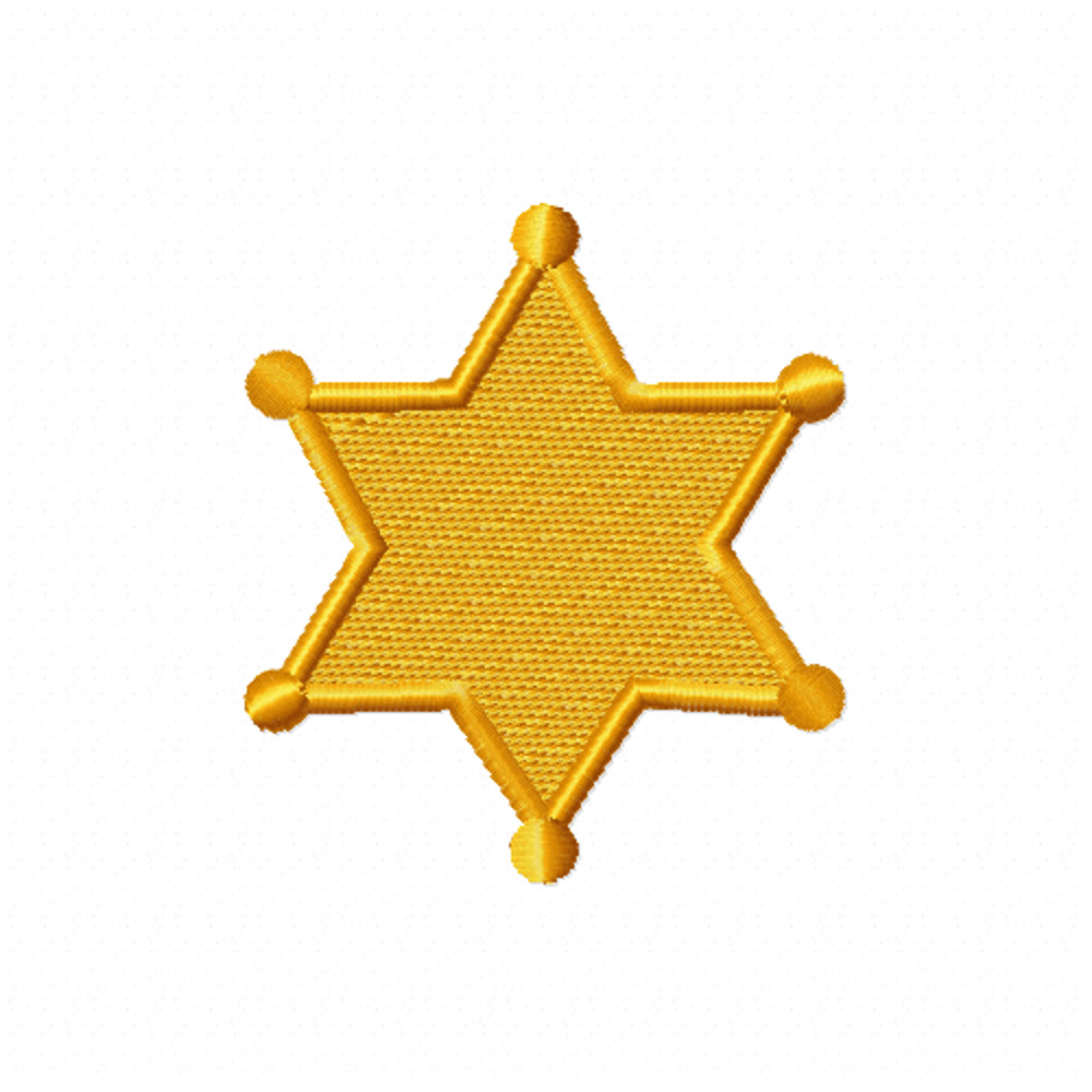 Sheriff Badge Embroidery Design INSTANT D0WNL0AD 0