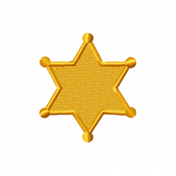 sheriff badge embroidery design -instant d0wnl0ad