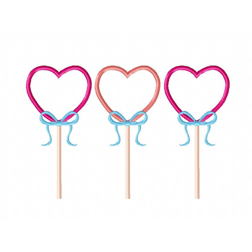 Three Heart Applique Embroidery Design 3 Sizes INSTANT D0WNL0AD 0