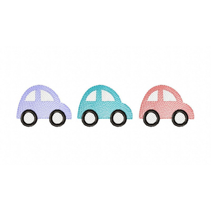 Car Trio Embroidery Design INSTANT D0WNL0AD 0