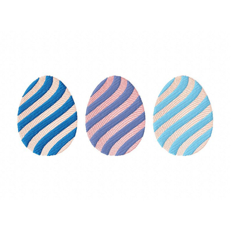Eggs Trio Embroidery Design 3 Sizes INSTANT D0WNL0AD 0