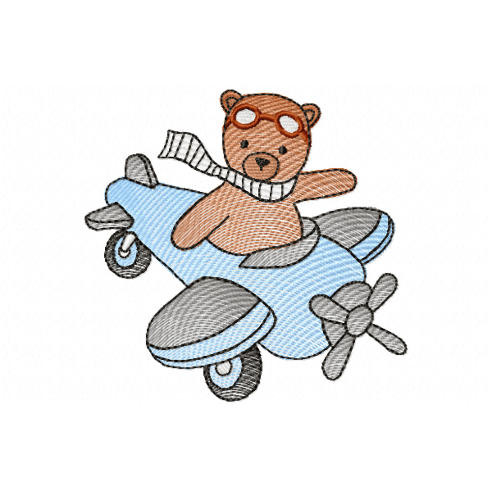 Cute Bear Embroidery Design INSTANT D0WNL0AD 0