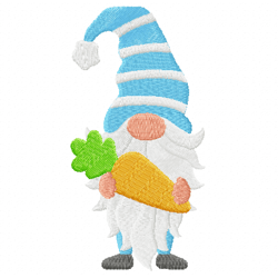 gnome and carrot embroidery design -instant d0wnl0ad