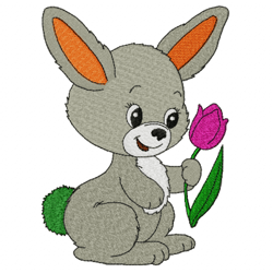 rabbit embroidery design -instant d0wnl0ad