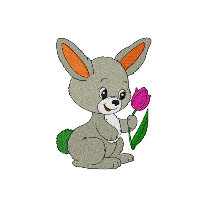 Rabbit Embroidery Design INSTANT D0WNL0AD 0