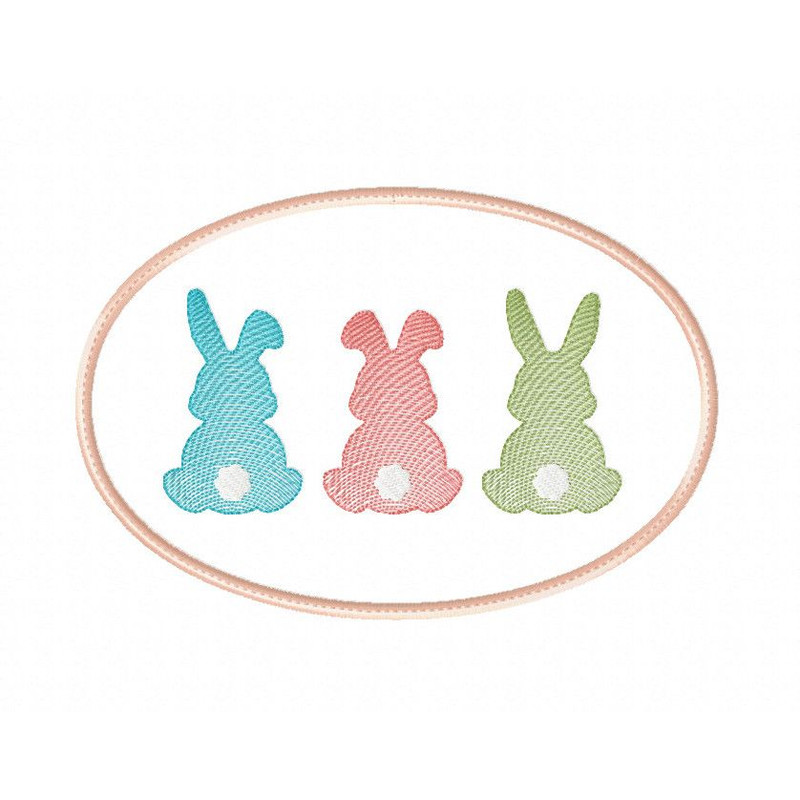 Easter Bunny Mug Rug In The Hoop Embroidery Design 3 Sizes INSTANT D0WNL0AD 0