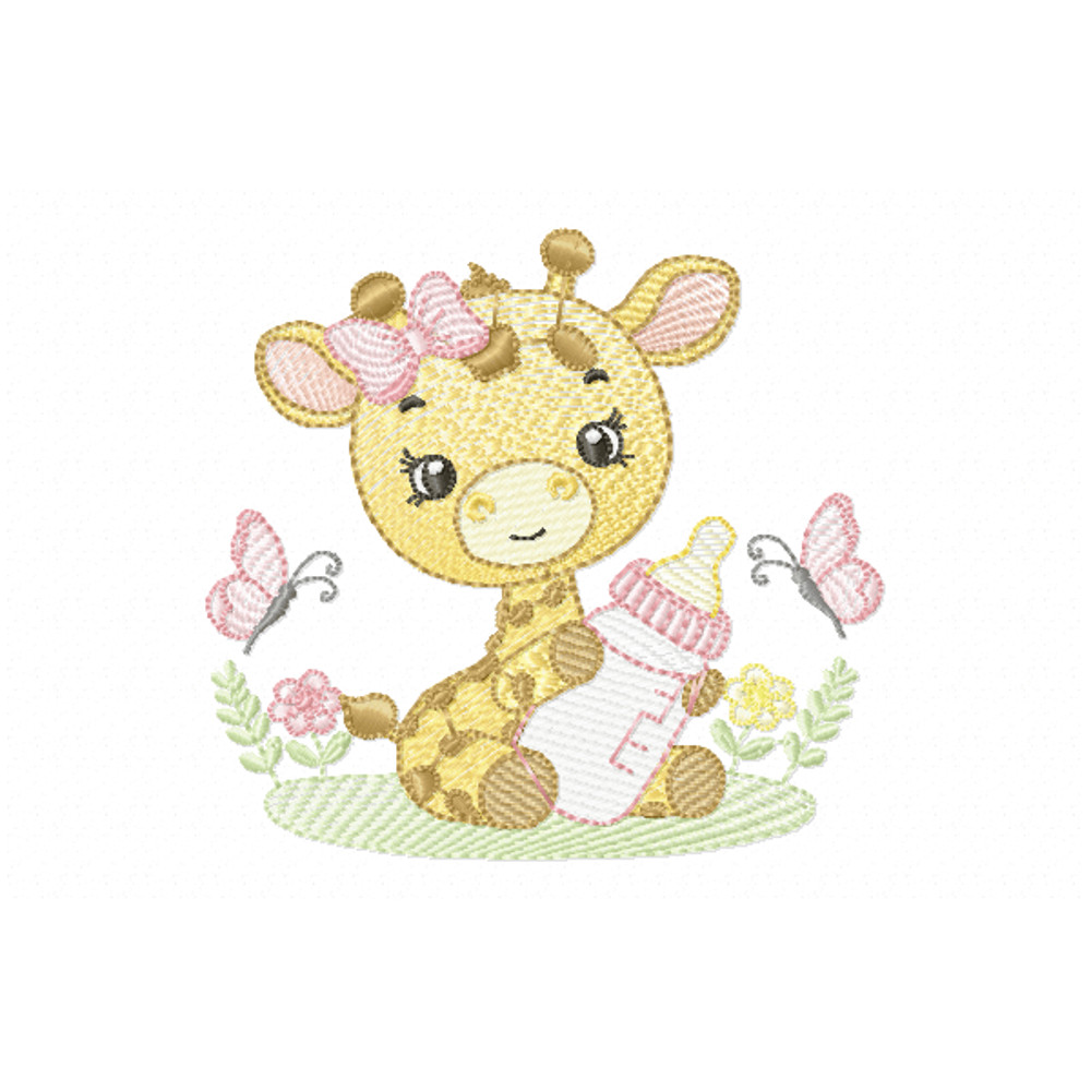 Baby Giraffe Embroidery Design INSTANT D0WNL0AD 0