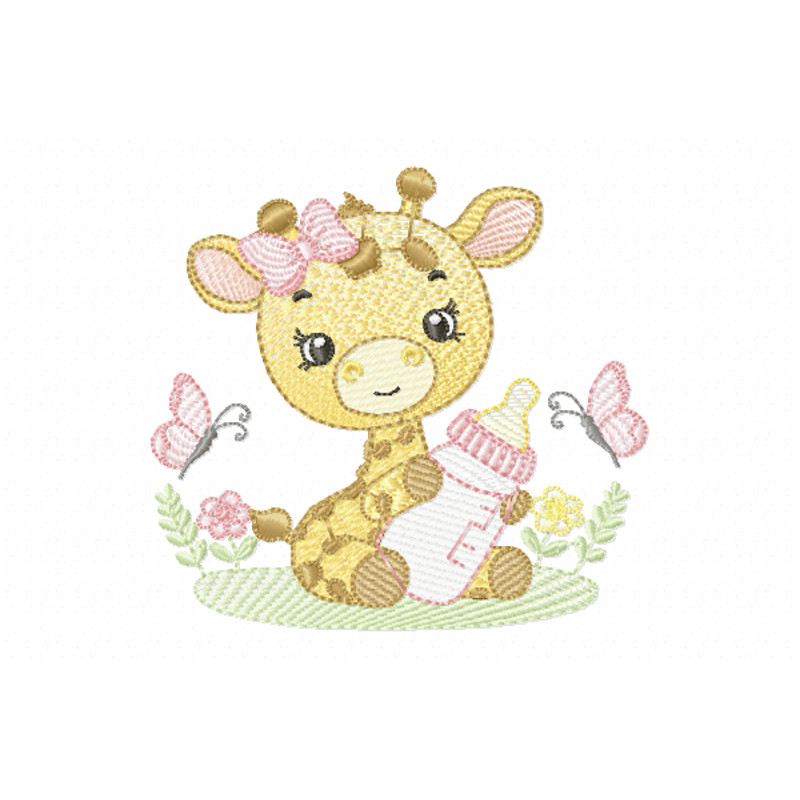 Baby Giraffe Embroidery Design INSTANT D0WNL0AD 0