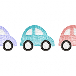 car trio embroidery design 3 sizes -instant d0wnl0ad 3