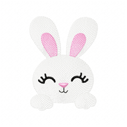 cute bunny embroidery design 3 sizes -instant d0wnl0ad 3