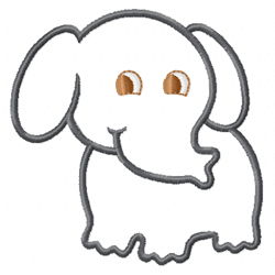 elephant embroidery design -instant d0wnl0ad