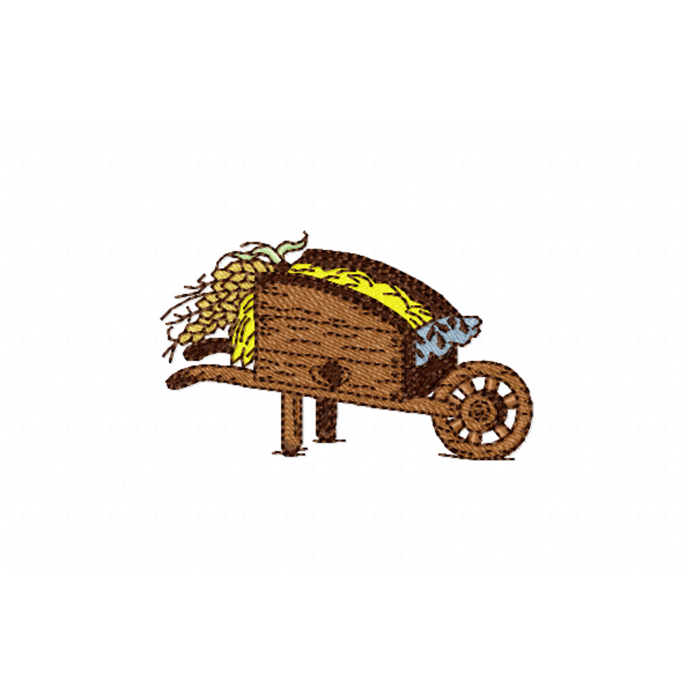 Farmers Cart Embroidery Design INSTANT D0WNL0AD 0