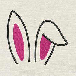 bunny ears embroidery design 3 sizes -instant d0wnl0ad 2