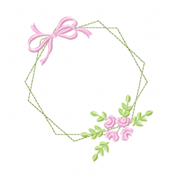 frame flowers embroidery design -instant d0wnl0ad