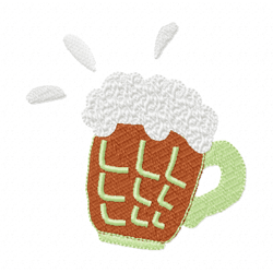 drinking cup embroidery design -instant d0wnl0ad