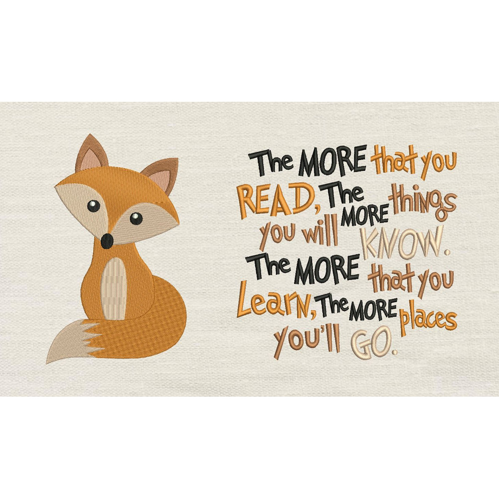 Fox With The More That You Read 2 Designs Reading Pillows 0