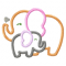Mama Elephant Applique Embroidery Design INSTANT D0WNL0AD 0