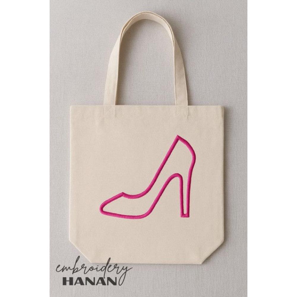 High Heel Shoe Embroidery Design 3 Sizes INSTANT D0WNL0AD 2 0