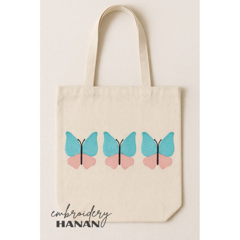 Butterfly Trio Embroidery Design 3 Sizes INSTANT D0WNL0AD 0