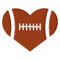 Football Heart Embroidery Design 3 Sizes INSTANT D0WNL0AD 0