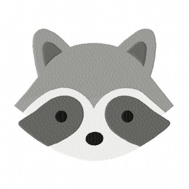 Raccoon Face Embroidery Design 3 Sizes INSTANT D0WNL0AD 0