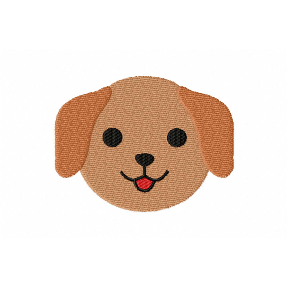 Puppy Face Embroidery Design 3 Sizes INSTANT D0WNL0AD 0